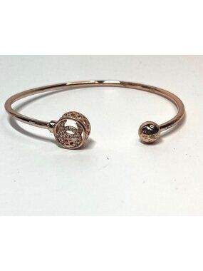 Rose gold tone open bangle bracelet/ open cuff bracelet